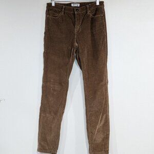 Buffalo David Bitton Corduroy Mid-Rise Iron Slim Leg Cords Beige Size 6 Size 30